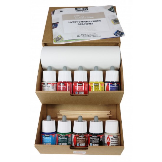 PEBEO MARBLING Collection Set, 45 ml (Pack of 10)  758495